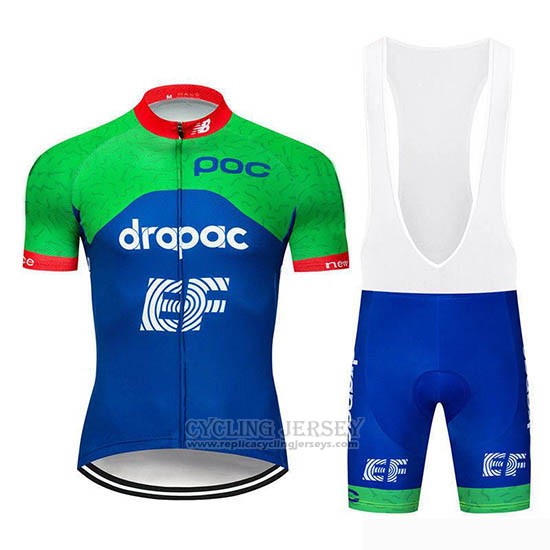 2019 Cycling Jersey EF Education First Green Blue Short Sleeve and Bib Short